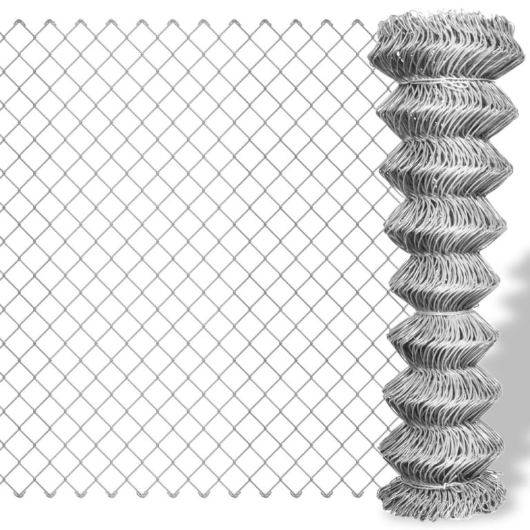 Chain Link Fence Galvanised Steel 15x1.25 m Silver - MSFMART UK