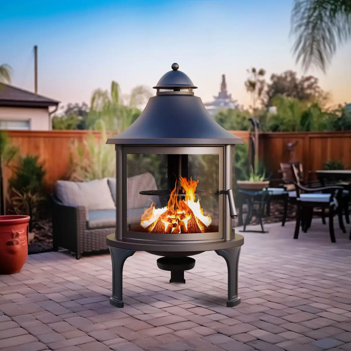 Northwest Sourcing Elevated Round Fire Pit